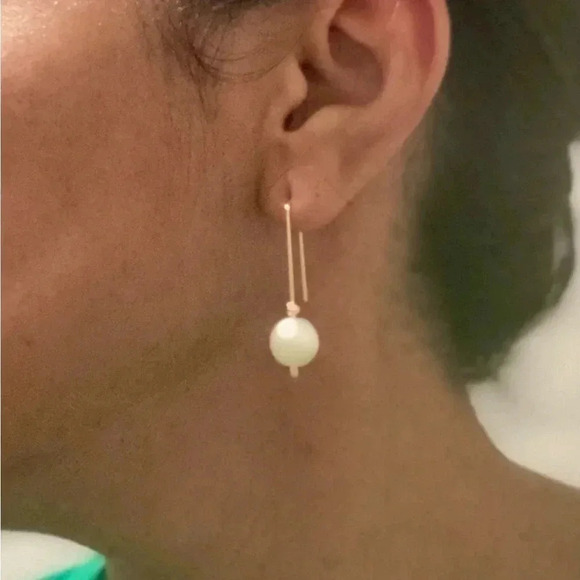 Drop Dangle Pearl Earrings - Picture 2 of 2